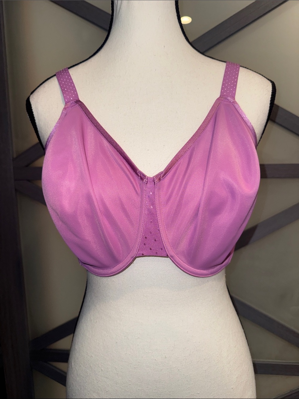 Wacoal Back Appeal Minimizer Bra 857303 34G Purple Mauve Underwire